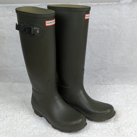 Free People X Hunter Classic Tall Boots Womens 8 Hunter Green Shoes Boots - Picture 17 of 17